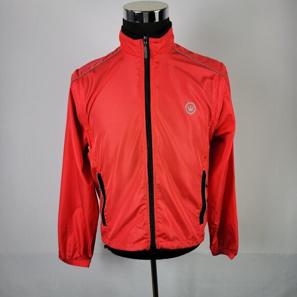 Canari Men's Flash Transition Jacket Red Removable Long Sleeve Full Zip Size S - Picture 1 of 13